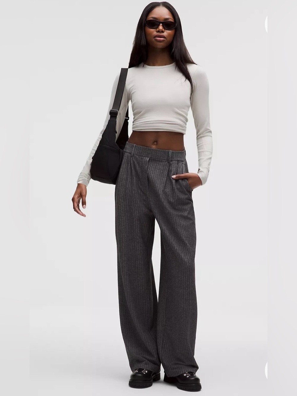 Lululemon Daydrift Trouser Size Medium Heathered Herringbone Heathered Deep Coal